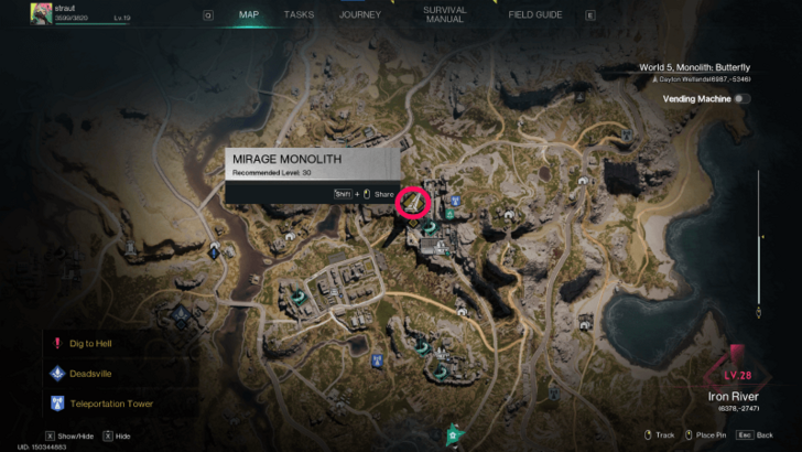 Once Human - Arachsiam Map Location