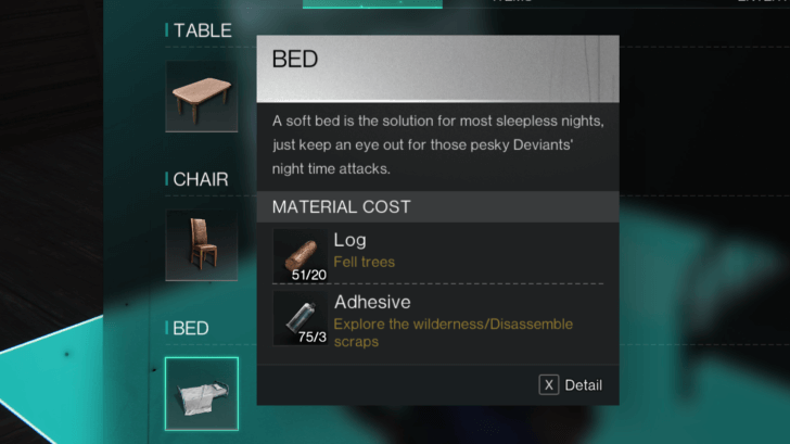 Once Human - Bed Description