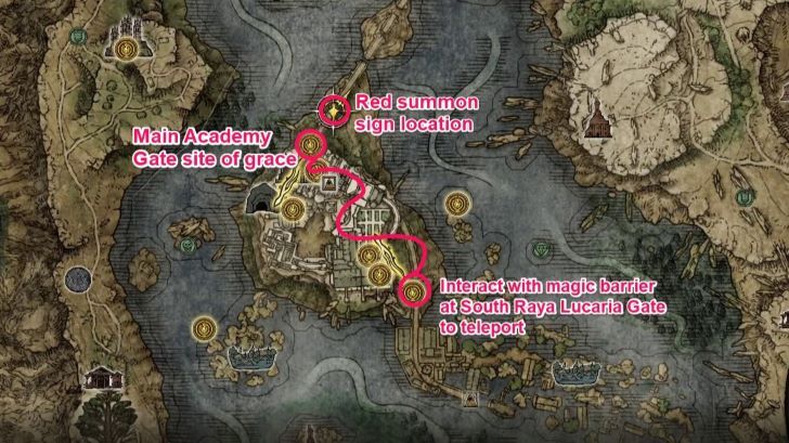 Nagakiba - South Raya Lucaria Gate to Main Academy Gate