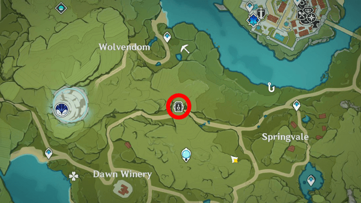 Genshin - A Quiet Homeland Map Location