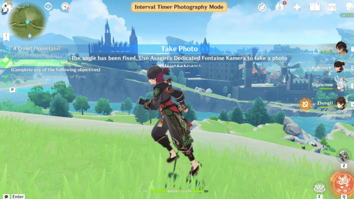 Genshin - A Quiet Homeland - Take picture while running or walking