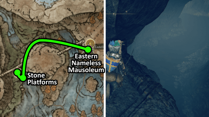 Elden Ring - Jump Down Stone Platforms