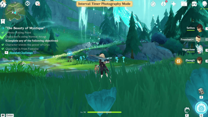 Genshin - The Beauty of Mystique - Use a Normal Attack