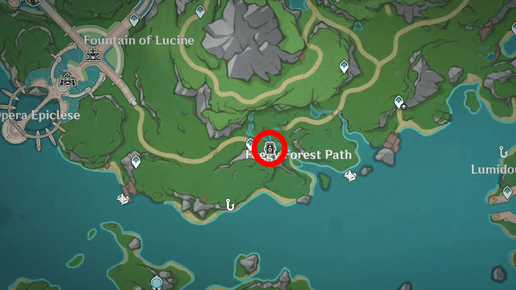 Genshin - The Beauty of Mystique Map Location