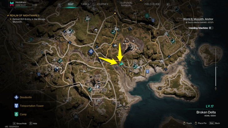 Once Human - Morphic Crate Location Dayton Wetlands Map