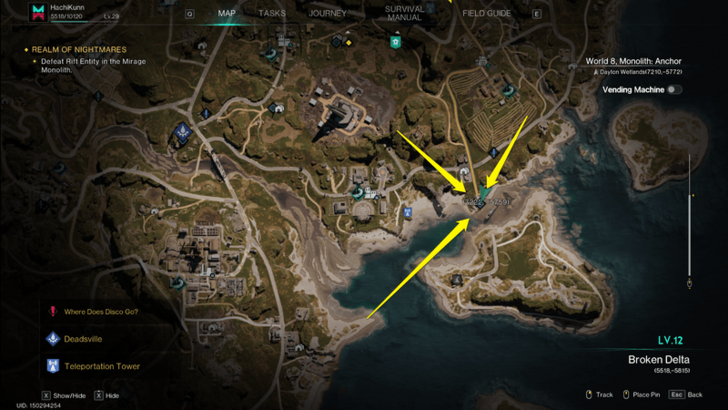 Once Human - Morphic Crate Location Dayton Wetlands Map