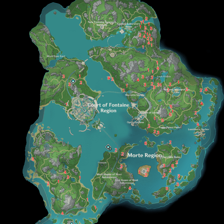 Hilichurl Locations in Fontaine