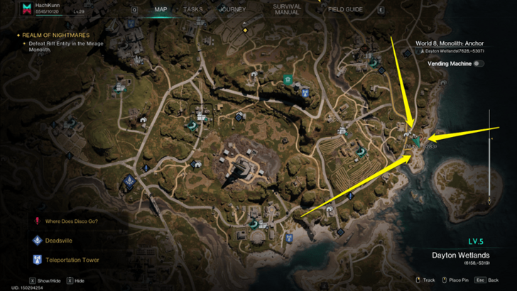 Once Human - Morphic Crate Dayton Wetlands Cape Manor Map