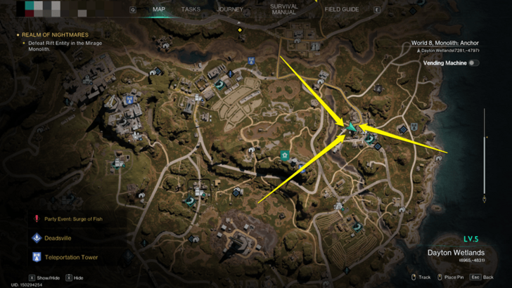 Once Human - Morphic Crate Dayton Wetlands Coastside Plaza Map