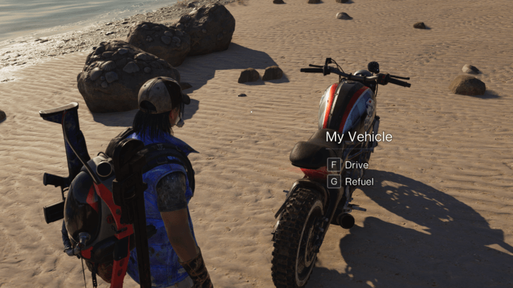 Once Human - Press G to Refuel the Motorcycle