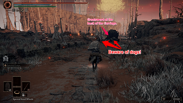 Approach the Carriage Guarded by Dogs (Step 3)