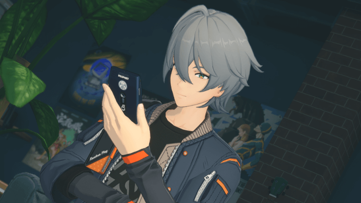 Wise Looking at His Phone