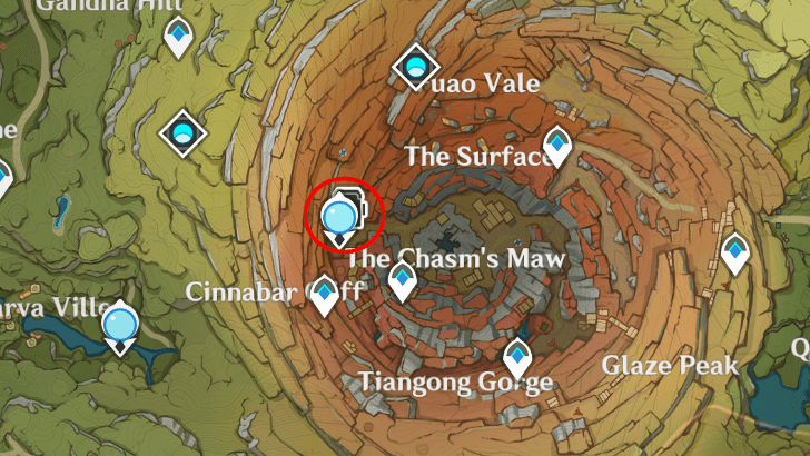 Genshin - Of Passions Vast Map Location