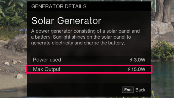 Once Human - Solar Generator Power Details