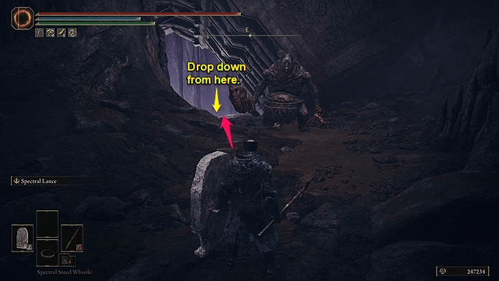 Drop Down from the Collapsible Ledge (Step 7)