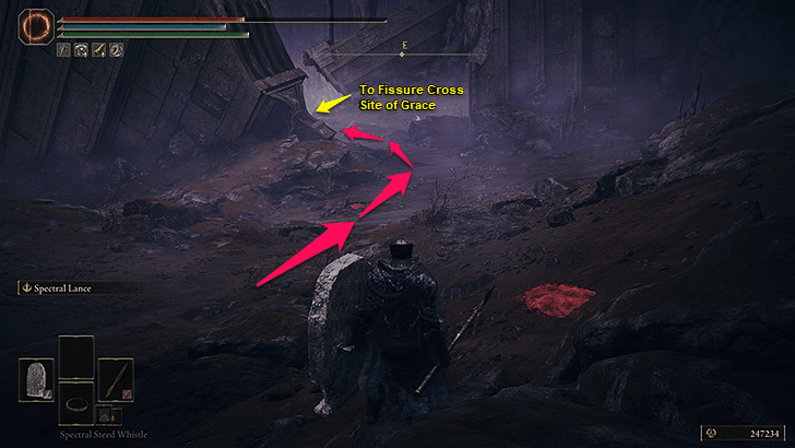 Run to the Fissure Cross Site of Grace (Step 8)