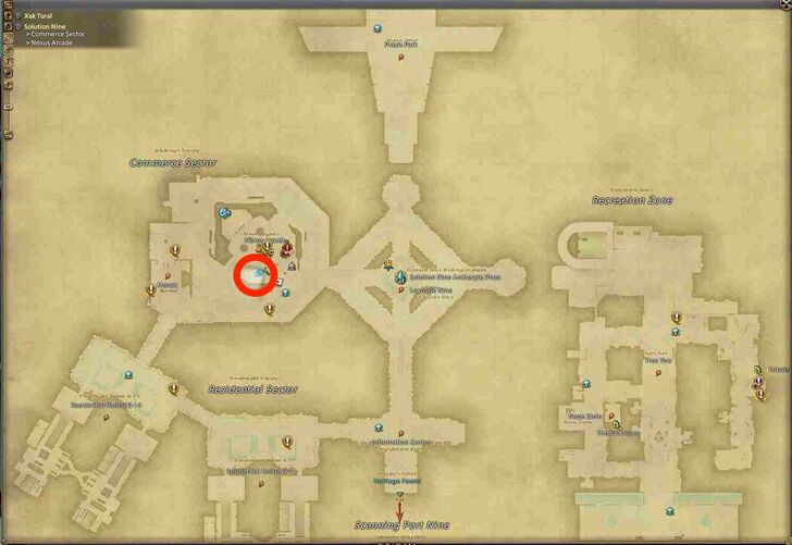 FFXIV - Beryl Location Map