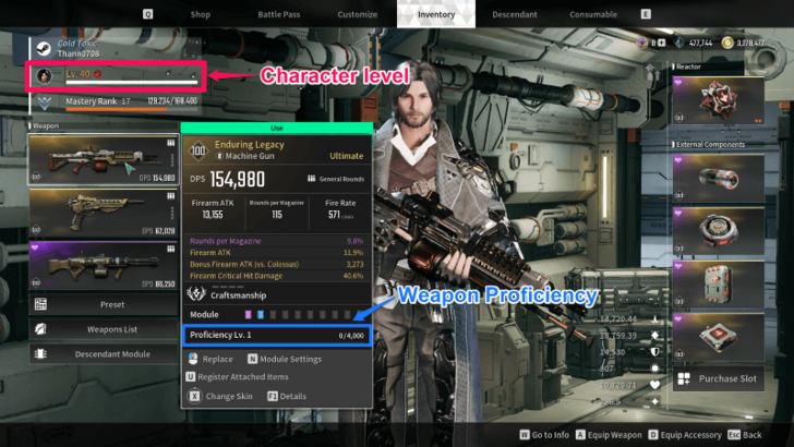 The First Descendant - Level and Proficiency