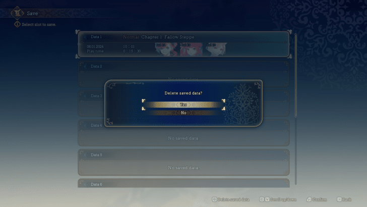 You Can Delete a Save File