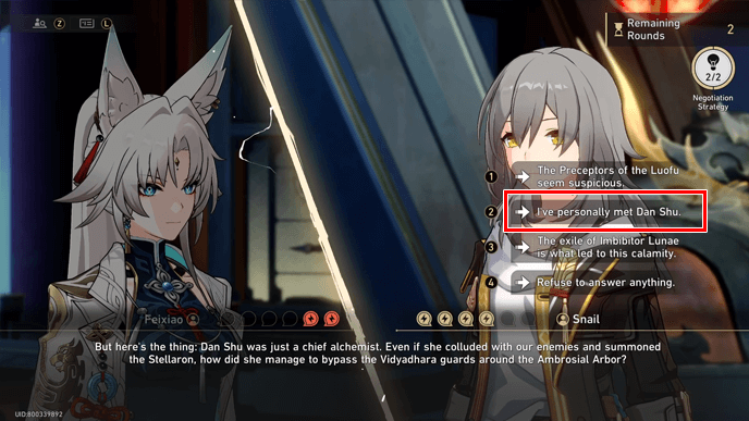 Honkai Star Rail - Feixiao Debate Answer 2