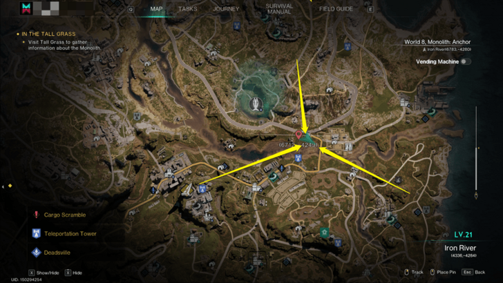 Once Human - Morphic Crates Iron River Rippleyby West Map