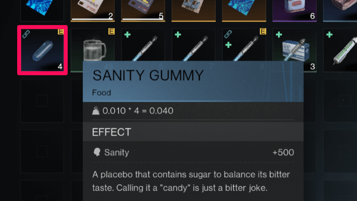 Once Human - Sanity Gummy Description