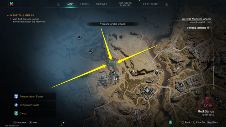 Once Human - Morphic Crates Iron River Greywater Industrial Zone Map