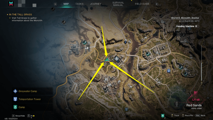 Once Human - Morphic Crates Iron River Greywater Camp Map