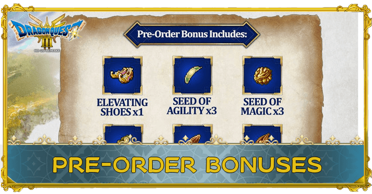 Dragon Quest 3 HD-2D Remake Pre-Order Bonuses