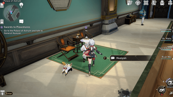 Honkai Star Rail - Swords to Plowshares Companion Mission - Talk to General Huaiyan