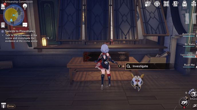 Honkai Star Rail - Swords to Plowshares Companion Mission - Investigate the Sword Container