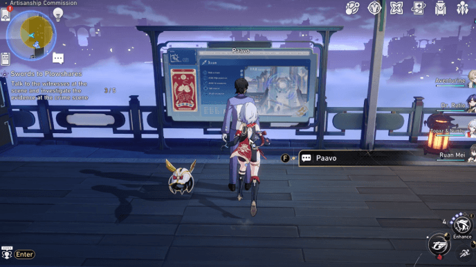 Honkai Star Rail - Swords to Plowshares Companion Mission - Talk to Paavo