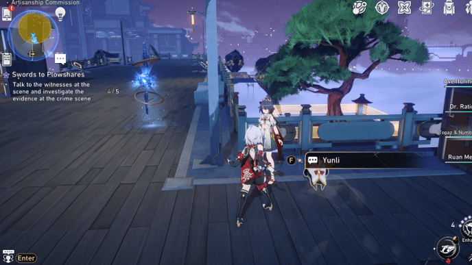 Honkai Star Rail - Swords to Plowshares Companion Mission - Talk to Yunli