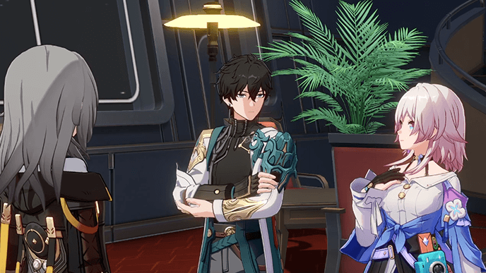 Honkai Star Rail - Discuss travel plans with March 7th and Dan Heng