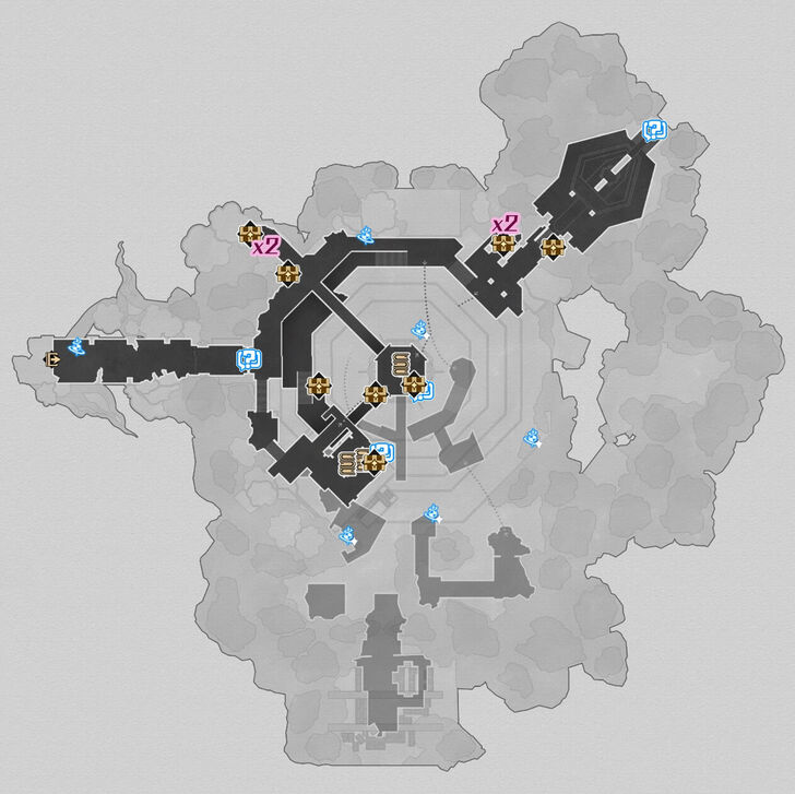 Honkai Star Rail - The Shackling Prison F1 Map