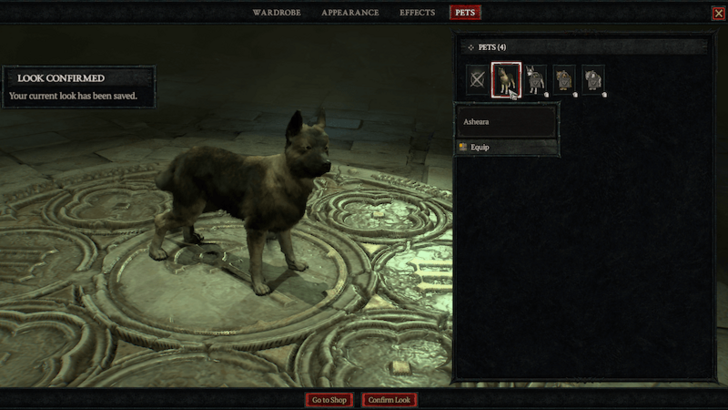 Diablo 4 - Equip and Change Pets in the Wardrobe