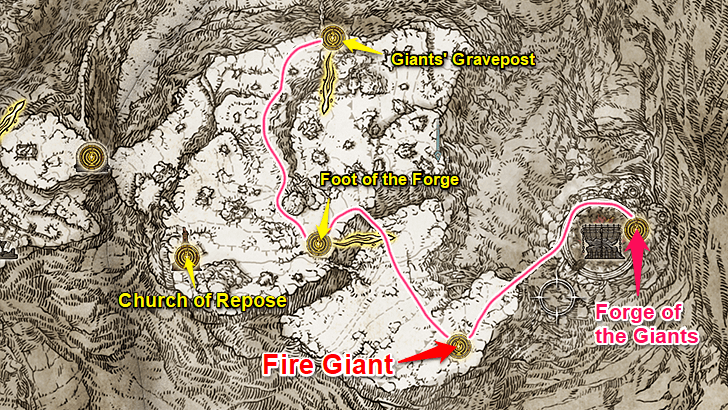 Get to the Forge of the Giants