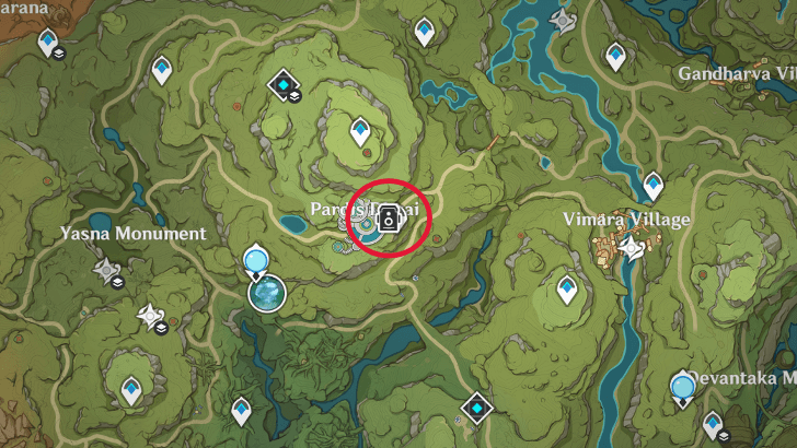 Genshin - Leaf-Green Moonlight - Map Location