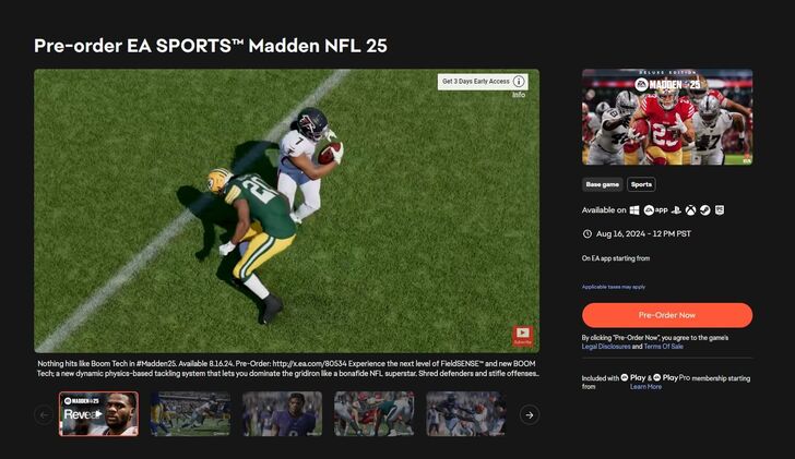 Madden NFL 25 - Release Time and Countdown