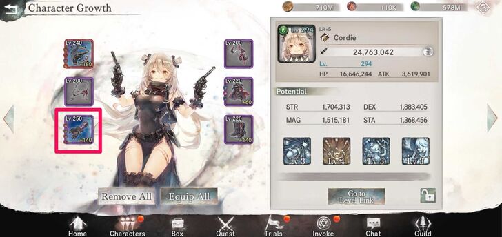 Cordie Gear Stat Page - MementoMori