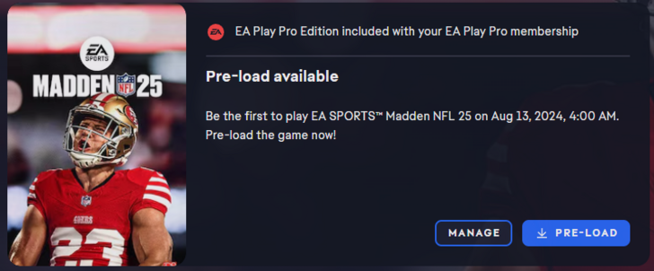 Madden NFL 25 - Preload