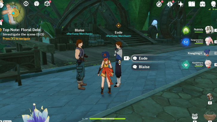 Genshin - Top Note Floral Debt - 6 Talk to Eude and Blaise