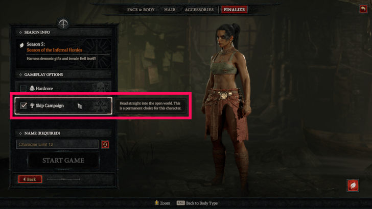 Diablo 4 - How to Skip the Campaign