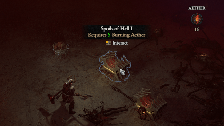 Diablo 4 - Spend Aether to Open Chests