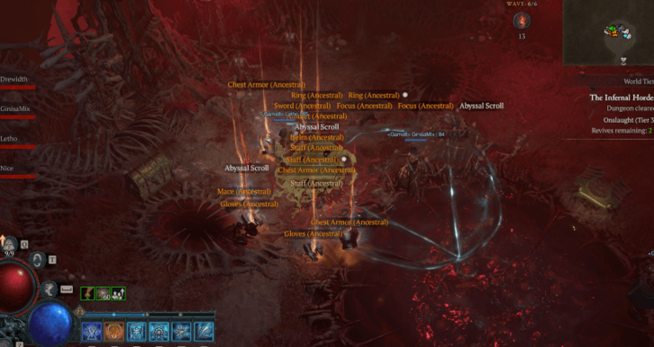 Open Chests Inside the Infernal Horde