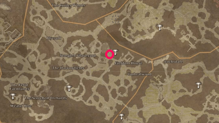 Diablo 4 - Ring of Misfortune location