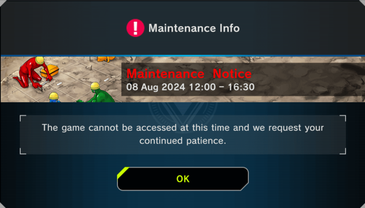 August 8 2024 Maintenance Notice