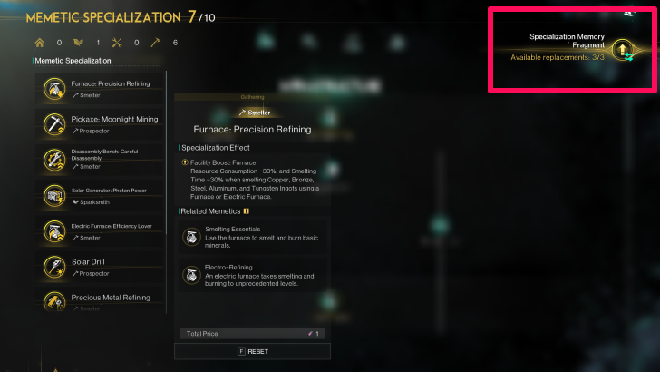 Once Human - Specialization Memory Fragment Button