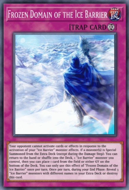 Frozen Domain of the Ice Barrier