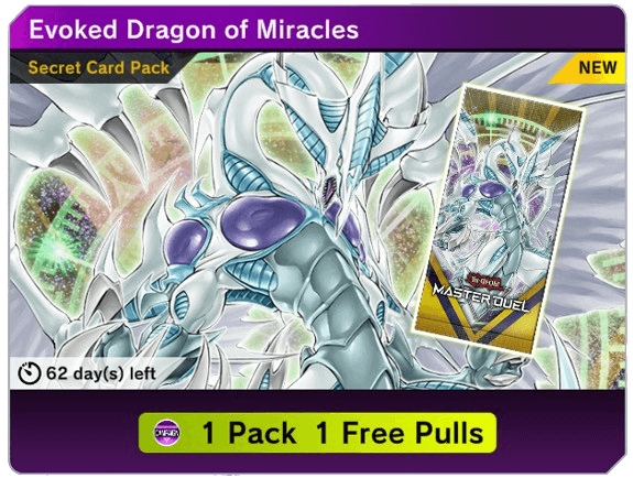 Evoked Dragon of Miracles Secret Pack Free Pull on Release